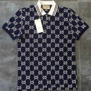 Gucci men gg logo detailed polo shirt